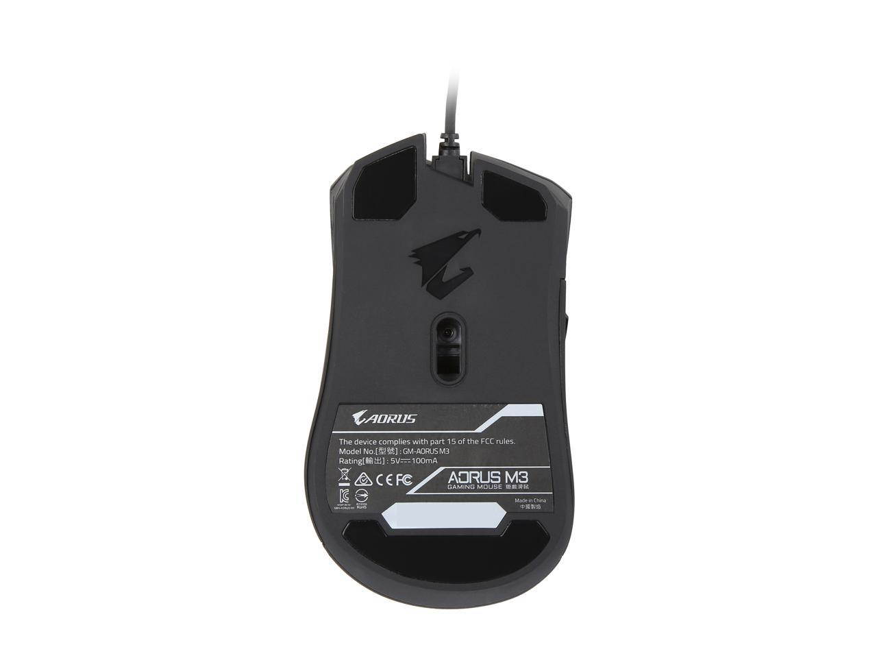 GIGABYTE AORUS RGB 16000 dpi Optical Sensor Fully Programmable and Saved Onboard 16.7M Customizable Lighting Gaming Mouse - GM-AORUS M5
