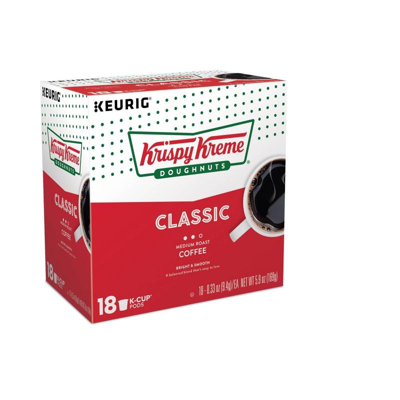 Krispy Kreme Doughnuts Classic Keurig K-Cup Coffee Pods - Medium Roast - 18ct