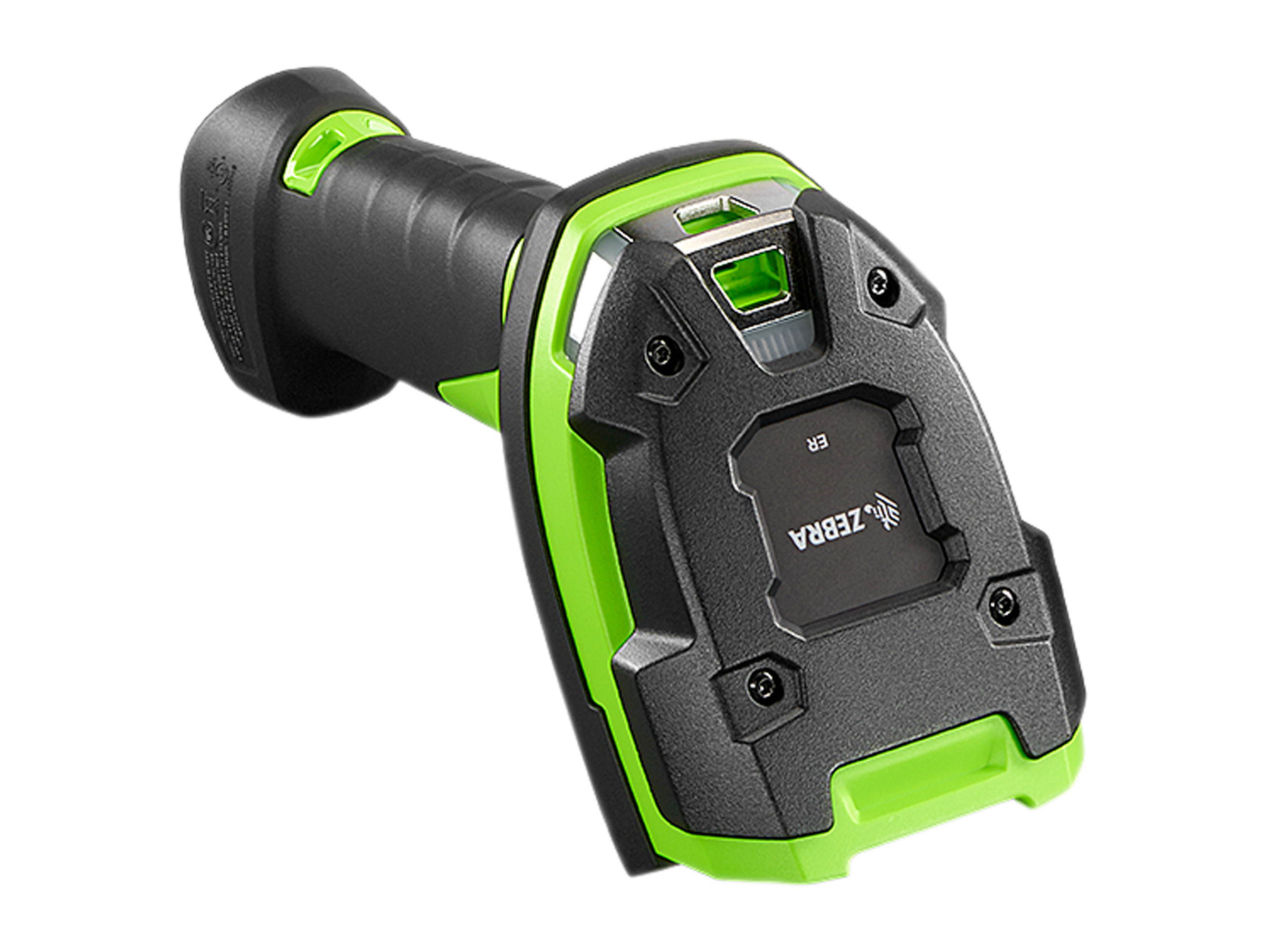Zebra DS3608-ER Corded Ultra Rugged 1D/2D Barcode Scanner, Extended Range, Vibration Motor, TAA Compliant, Industrial Green - DS3608-ER20CC3VTNA (Scanner Only)