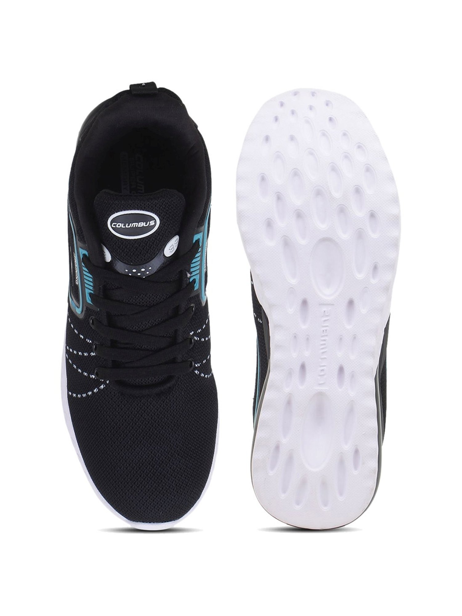 Columbus Men's Black Running Shoes