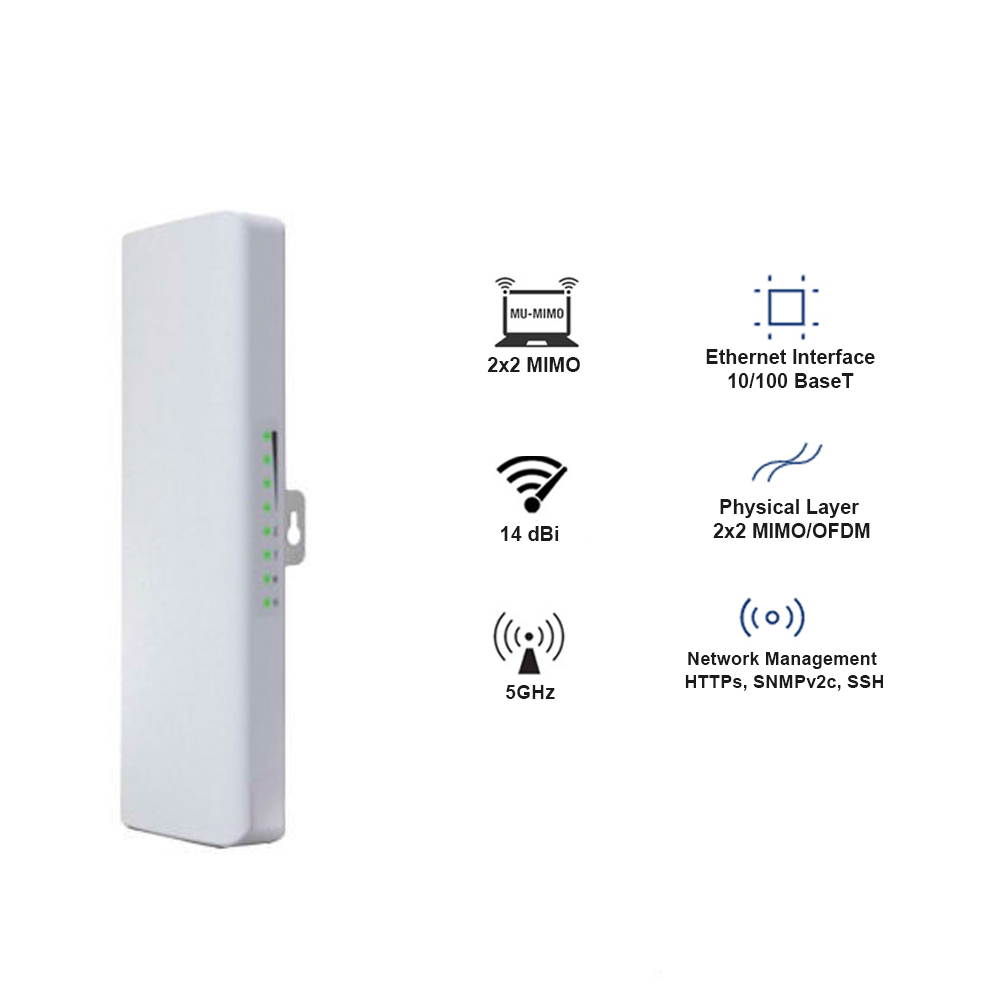 Cambium ePMP Force 130 5GHz Integrated Radio 14 dBi Subscriber Module - RoW US Power Cord
