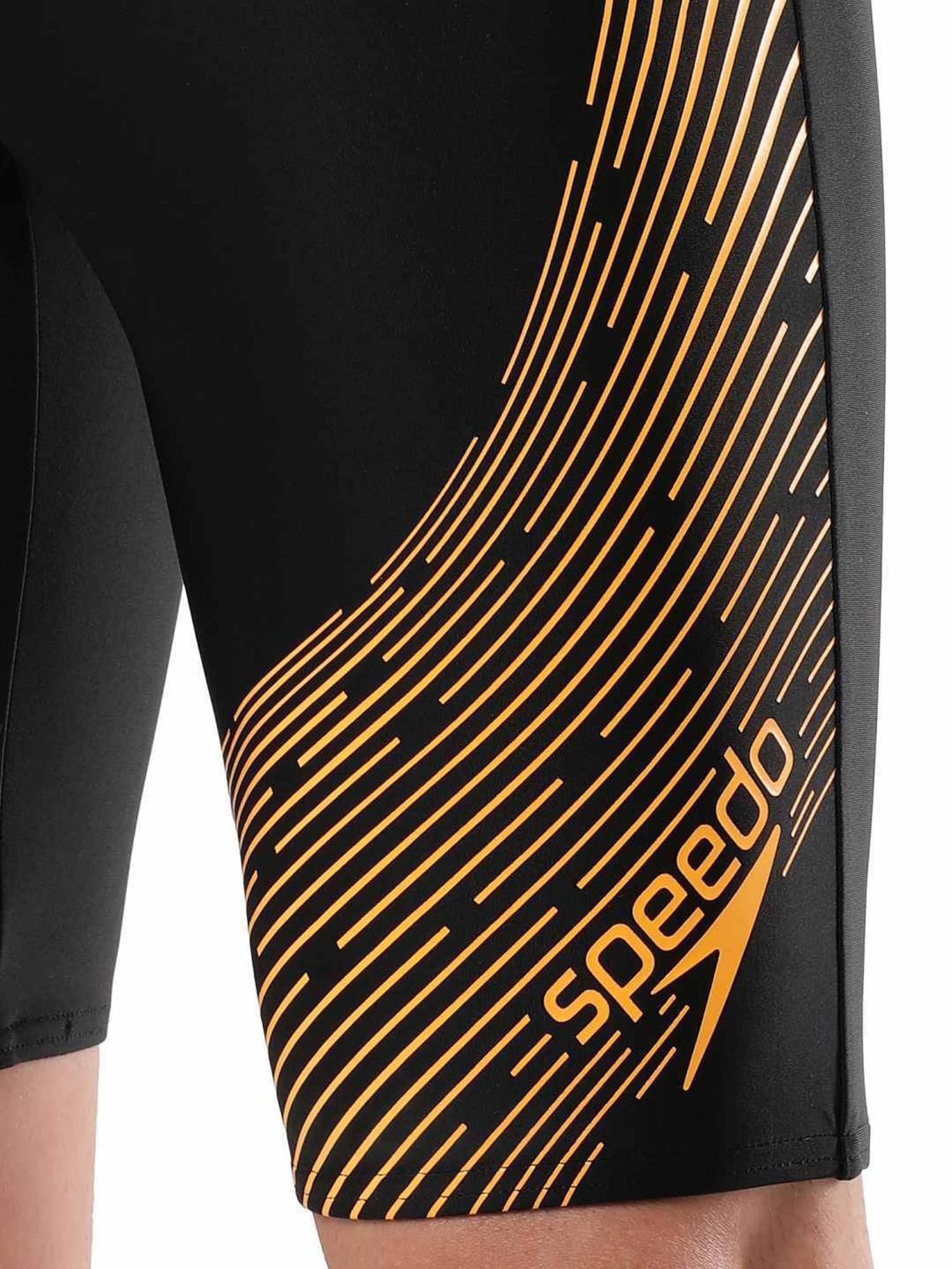Speedo Black Regular Fit Printed Sports Shorts