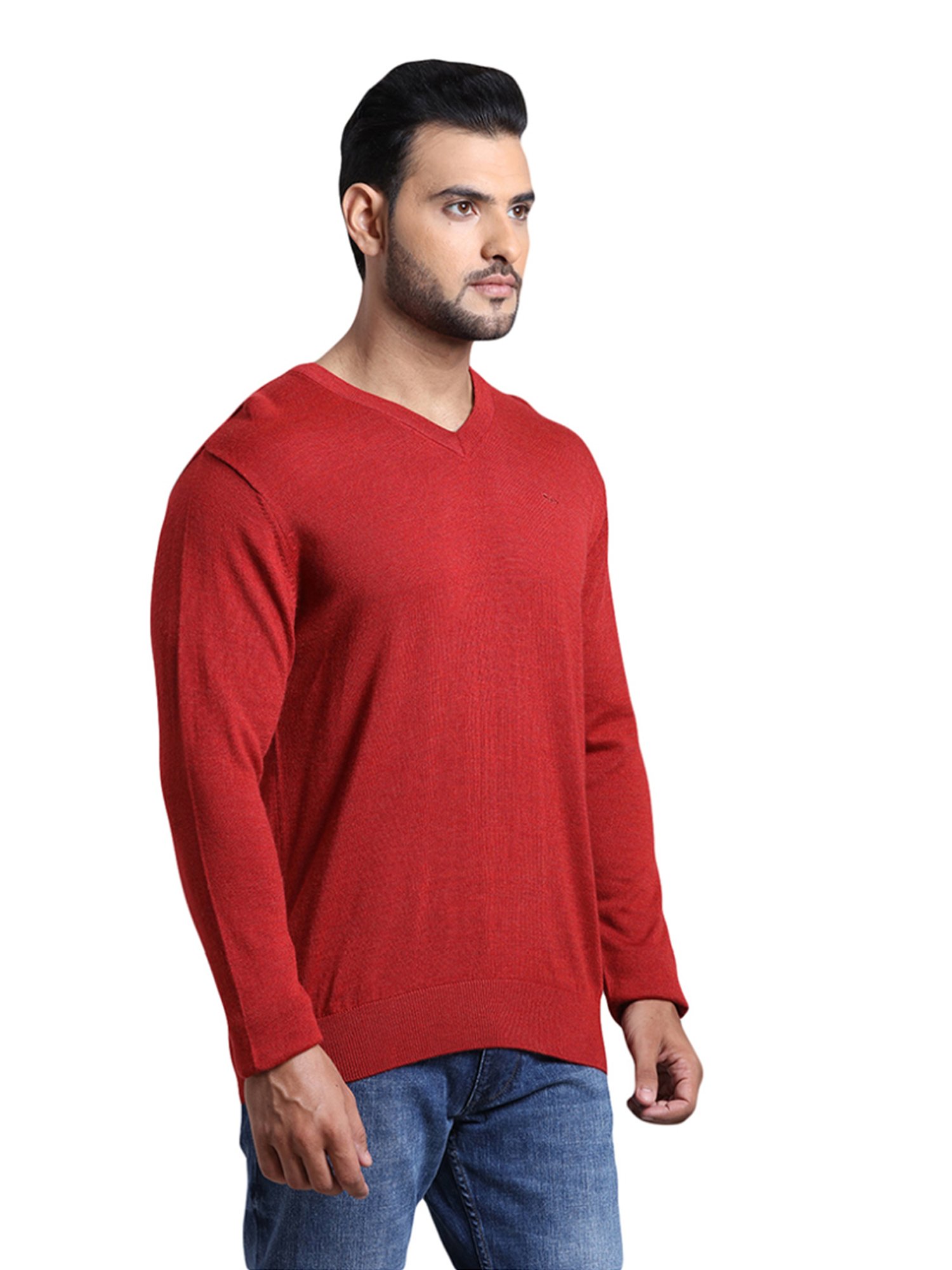 ColorPlus Red Tailored Fit Sweater
