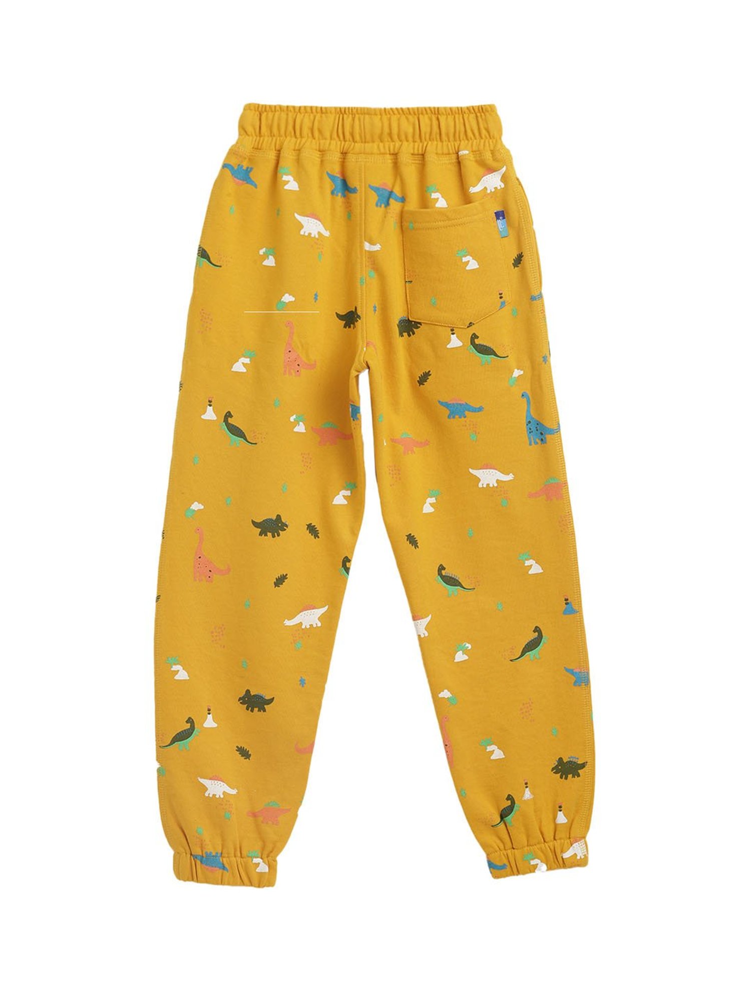 Li'l Tomatoes Boys Mustard Printed Joggers