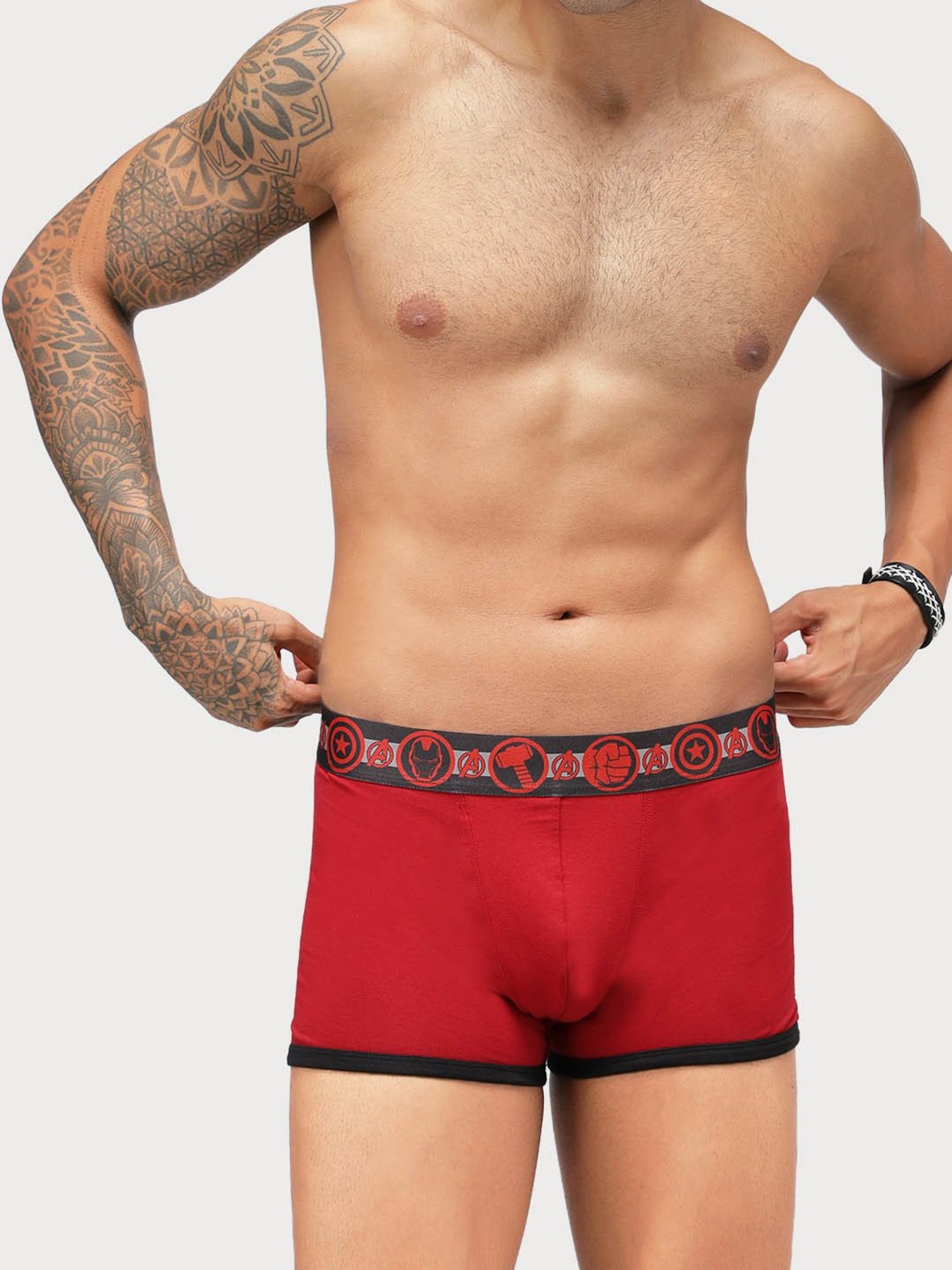 Zoiro Chinese Red & Sky Driver Regular Fit Trunks - Pack Of 2