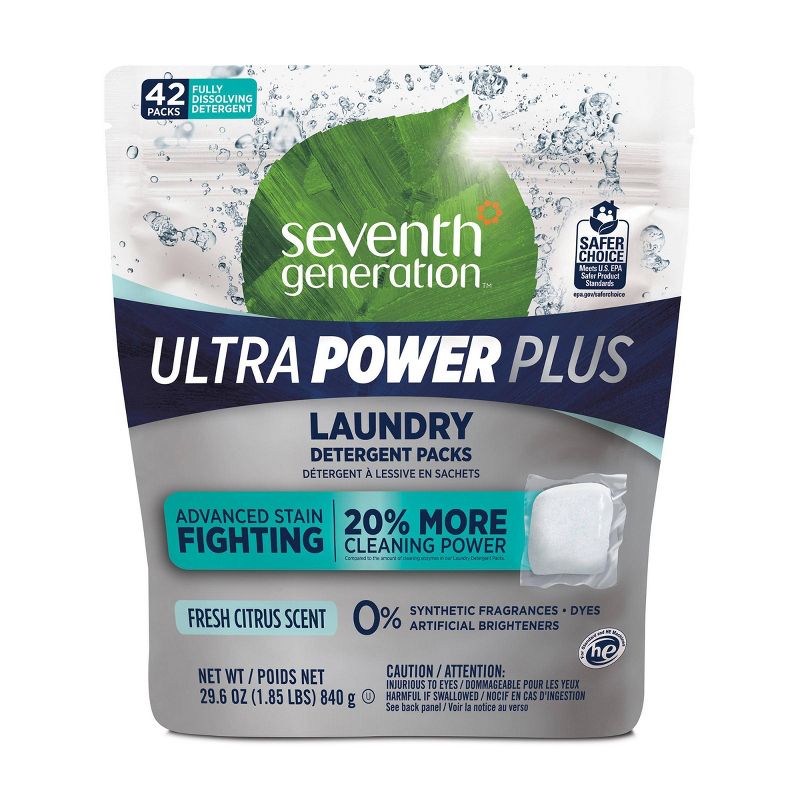 Seventh Generation Laundry Packs Fresh Citrus - 42ct