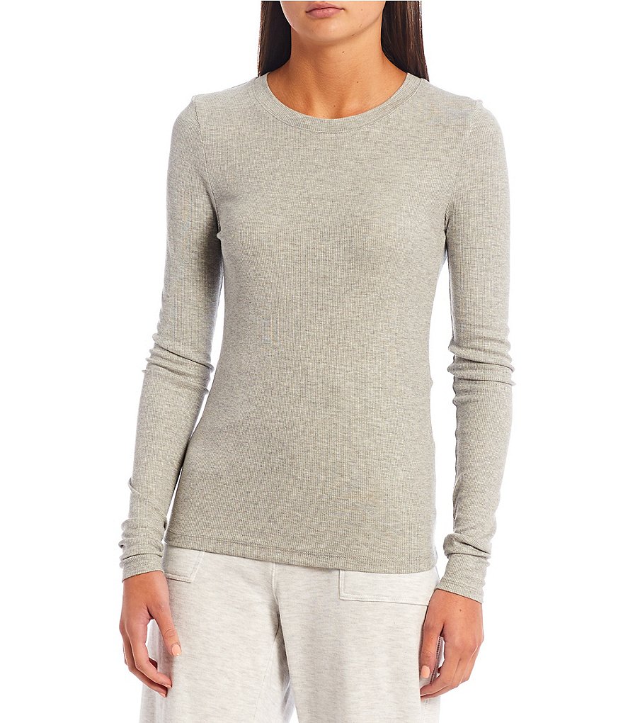 Copper Key Long Sleeve Ribbed Knit Tee
