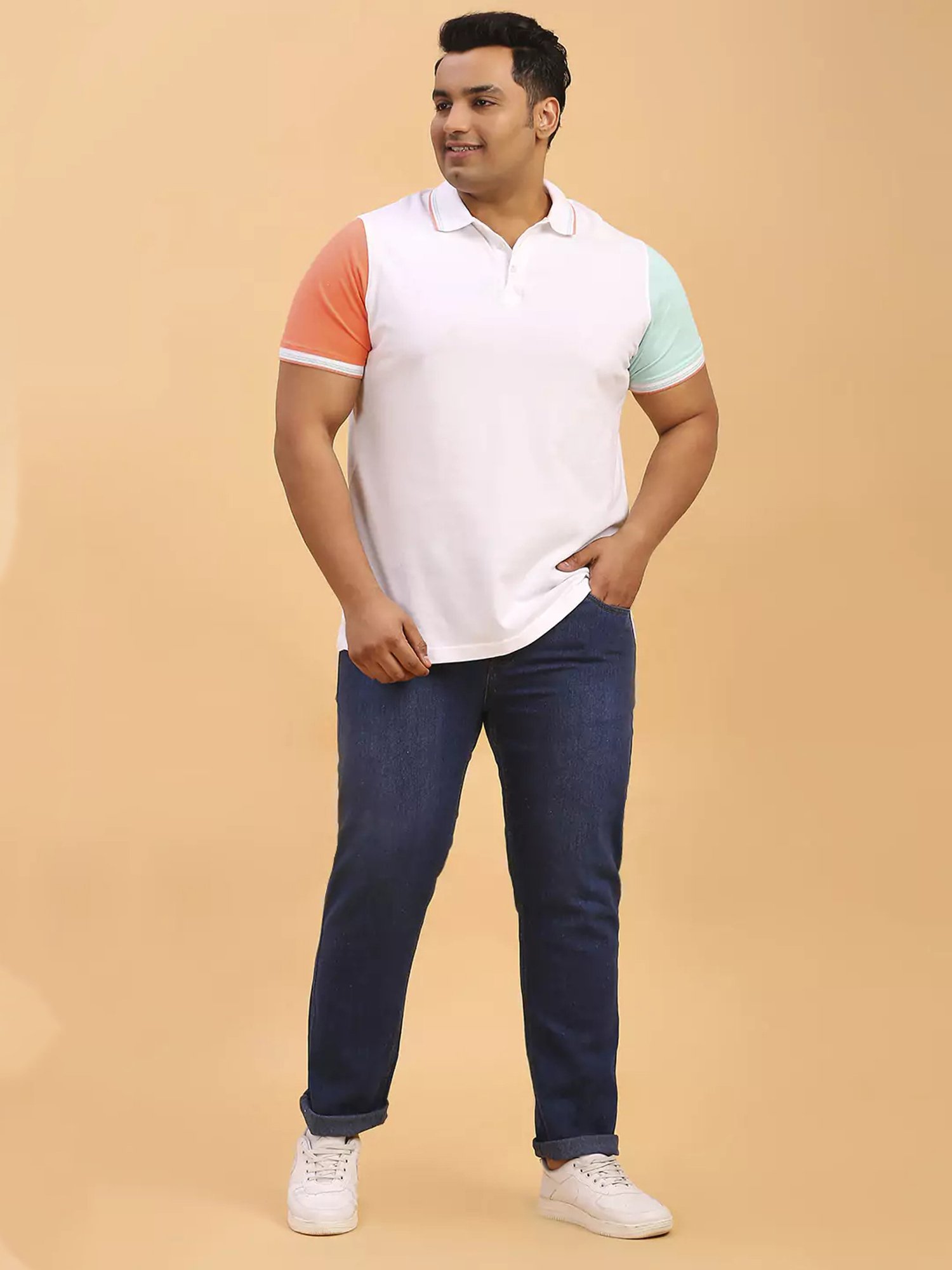 Thomas Scott Blue Regular Fit Lightly Washed Plus Size Stretchable Jeans