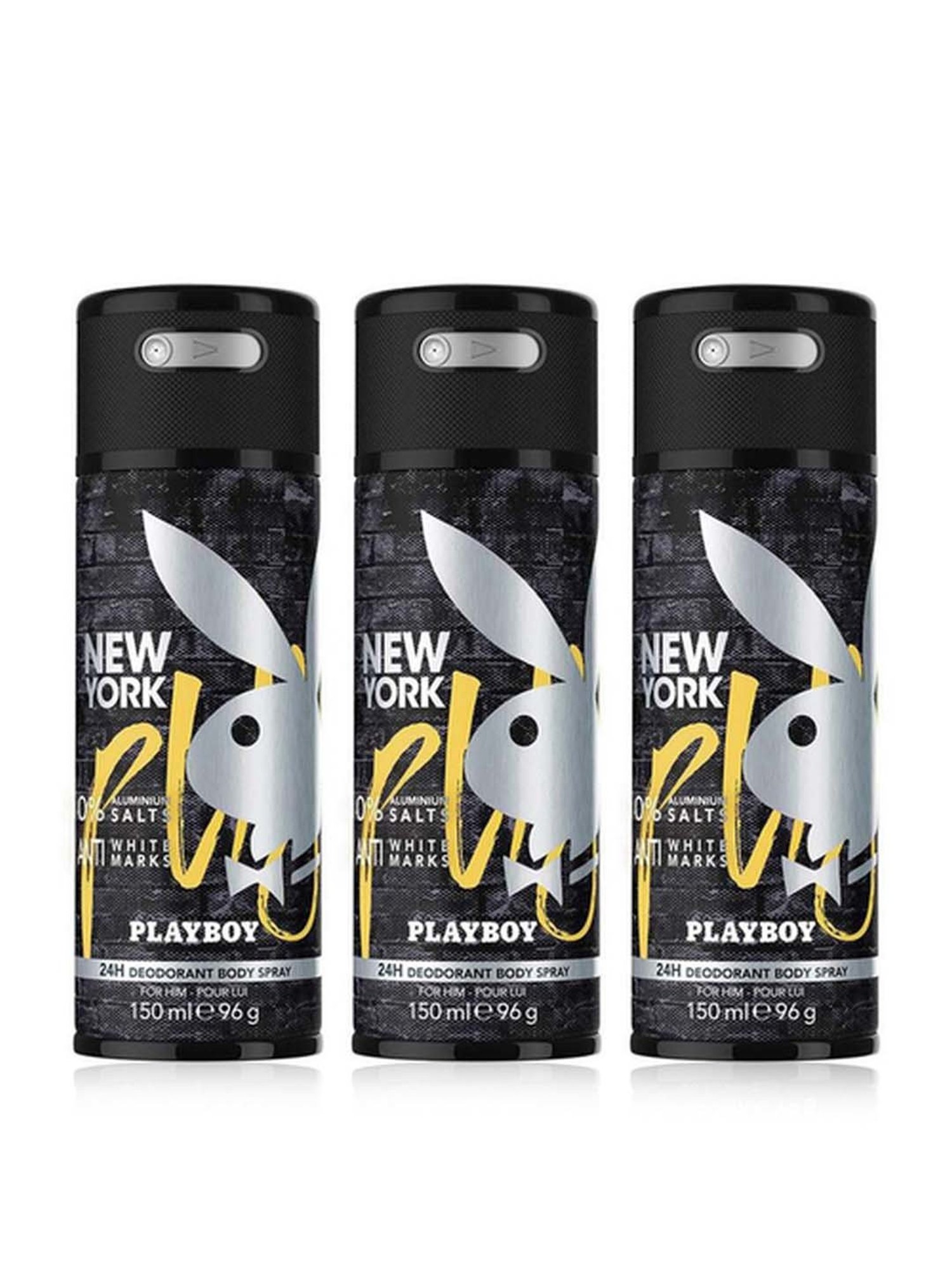 Playboy New York M Deodorant Spray (Pack of 3)