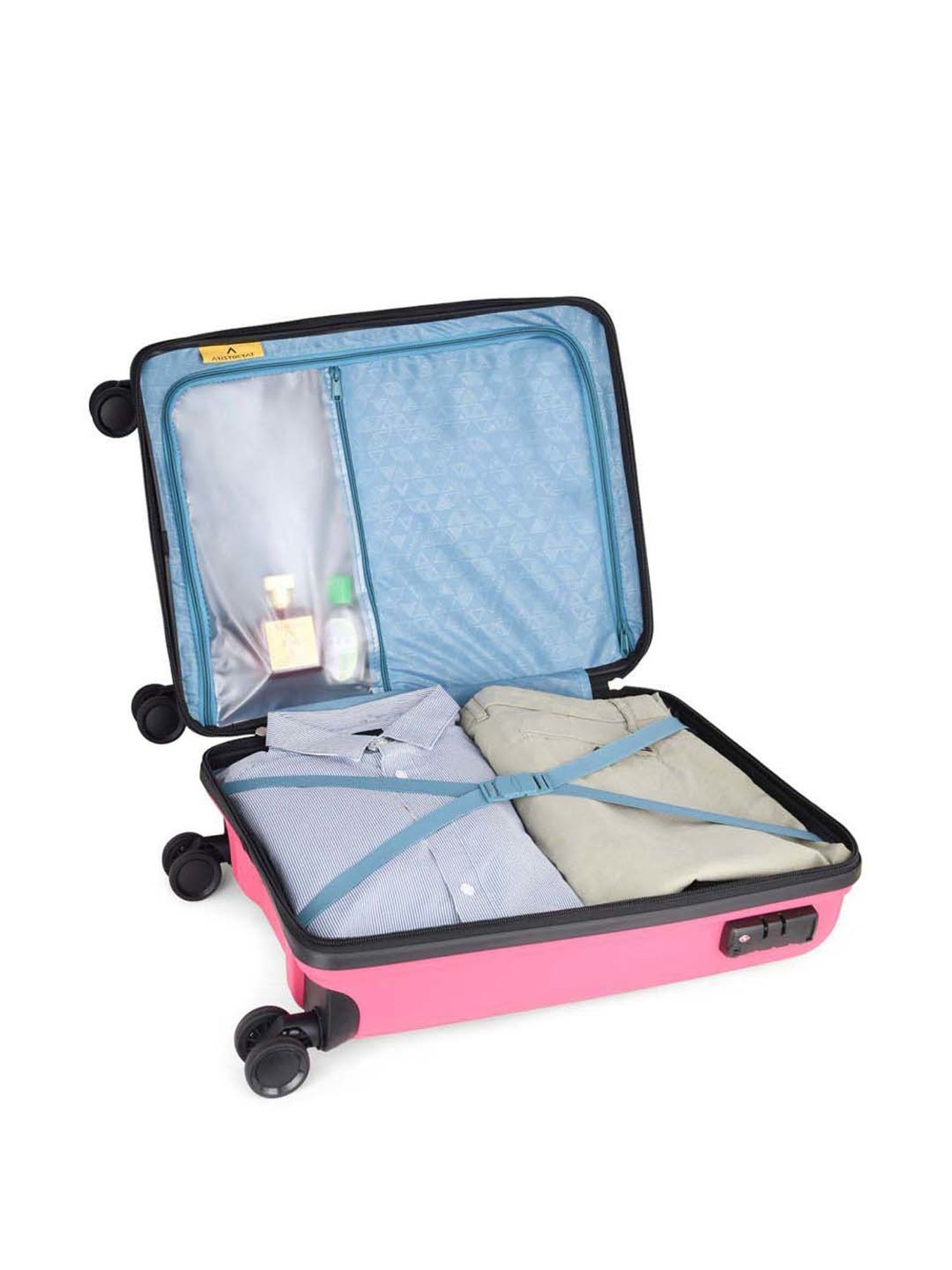 Aristocrat Locus Plus Maroon Textured Hard Cabin Trolley Bag - 36 cm