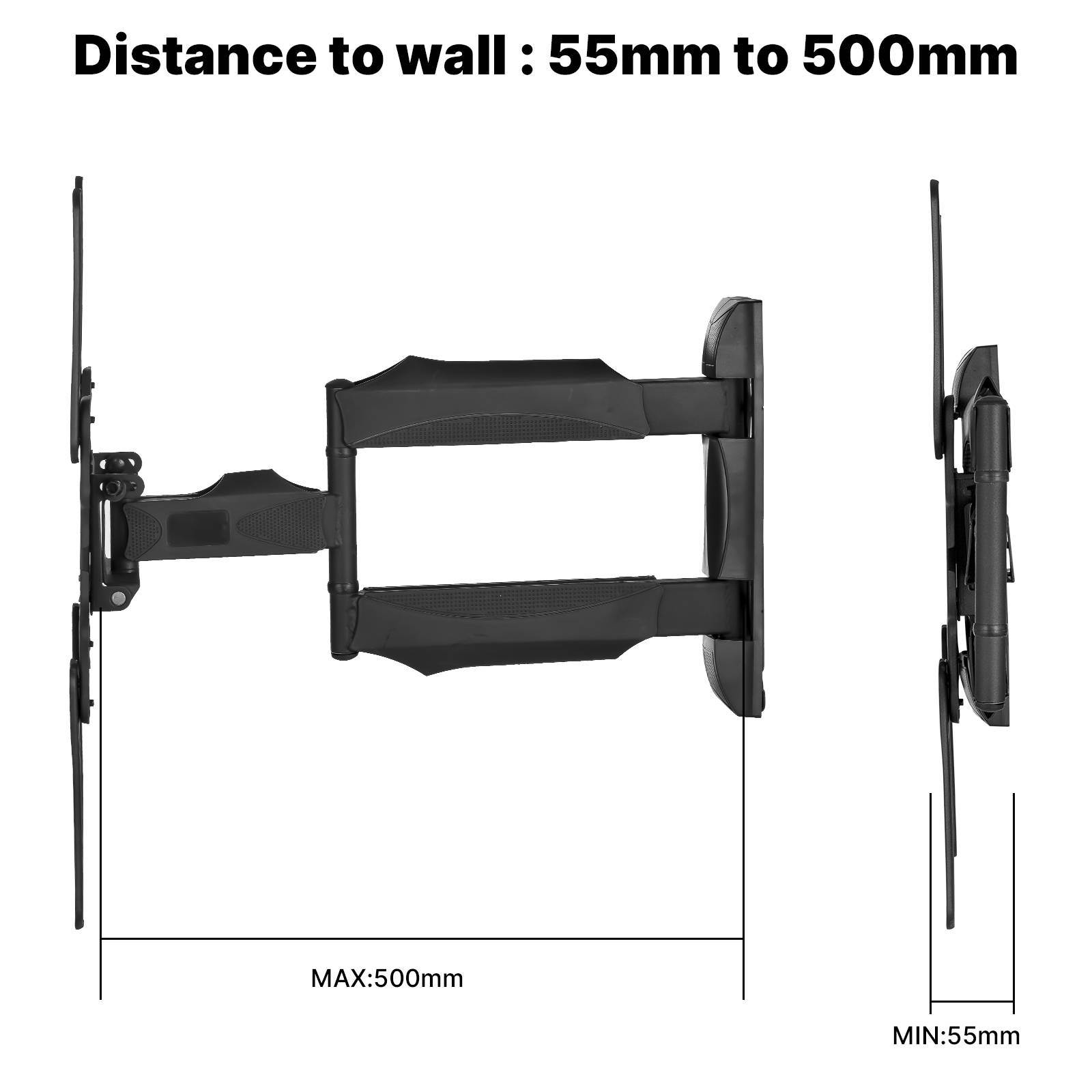 Longham Wall Mount Bracket Universal Table Desk Pedestal TV Stand Screen Monitor Riser for LCD LED 32"-55"