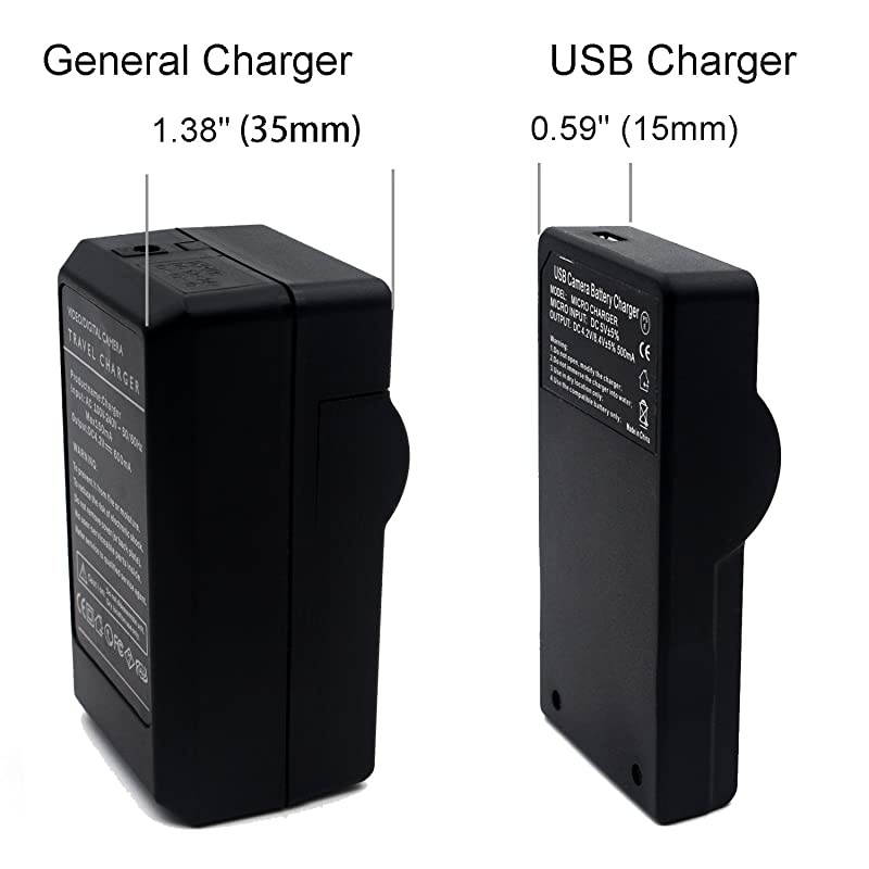 Ultra Slim USB Charger for Sony CyberShot DSCS750 DSCS780 DSCS950 DSCS980 DSCW180 DSCW190 DSCW370 MHSPM5 Webbie HD Webbie MHSPM1 Camera and More