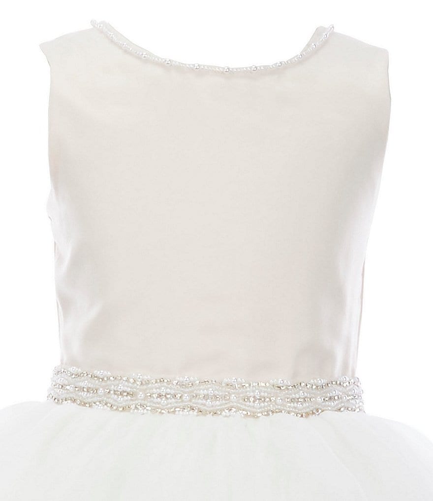Us Angels Big Girls 6-14 Sleeveless Madison Embroidered Horsehair Communion Dress