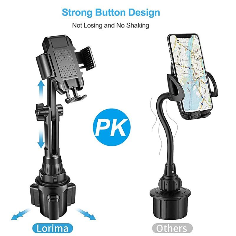 Car Cup Holder Phone Mount - Adjustable Cupholder Cell Phone Holder for Smartphone iPhone 11 Pro/XR/Xs/XS Max/X/8/7Plus/Galaxy/Xperia/Samsung