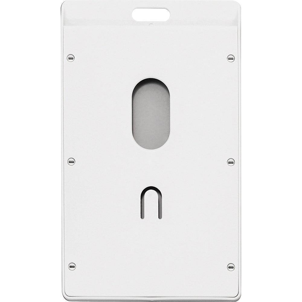 Advantus Vertical Rigid ID Badge Holder - Vertical - Plastic - 6 / Pack - White