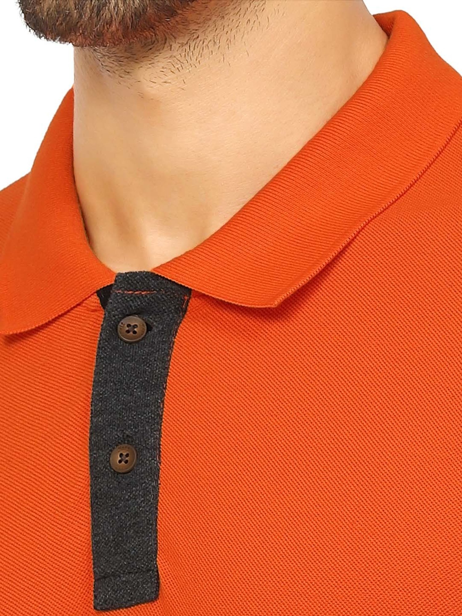 Kalt Orange Regular Fit Polo T-Shirt