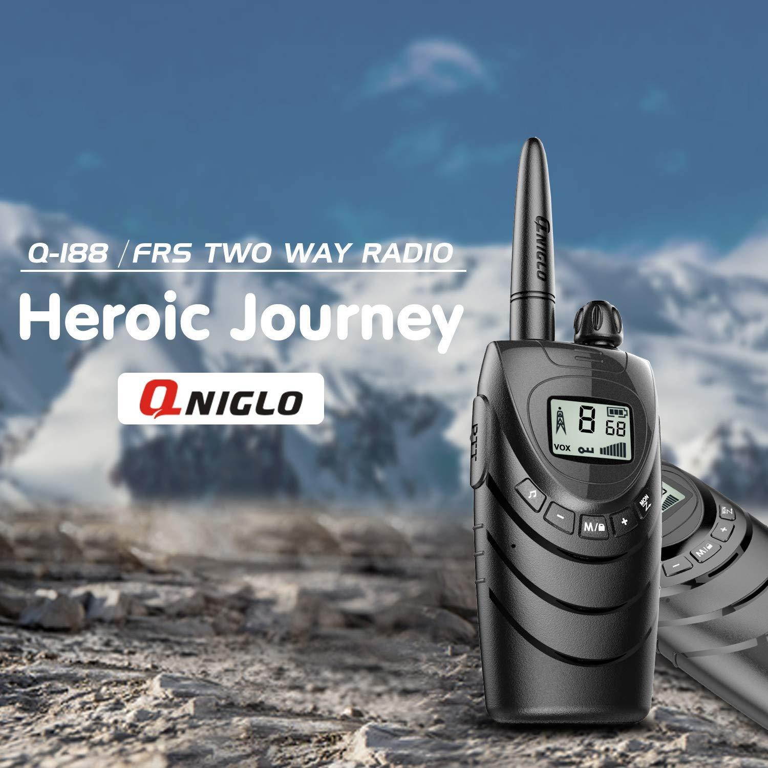 Rechargeable Walkie Talkies for Adults, 22 Channel FRS Long Range Walkie Talkie Two Way Radio with 1500mAh Rechargeable Li-ion Battery for Adult Outdoor, Business, Camping, Cruising