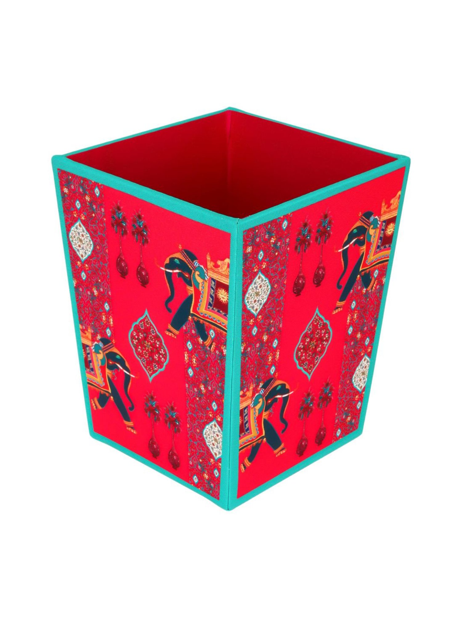 SEJ by Nisha Gupta Red Wooden Open Dry Bin - 11.5 Litres