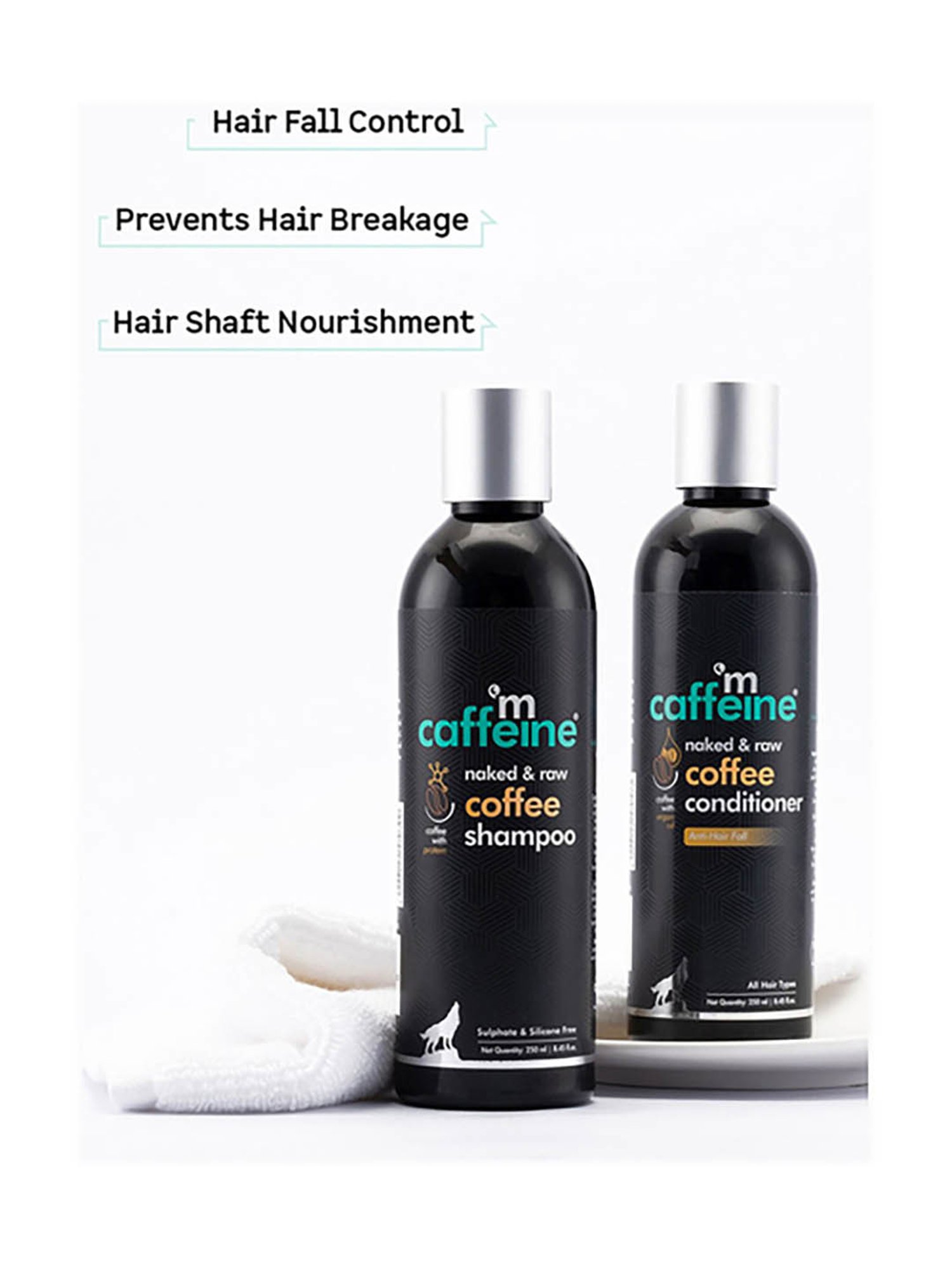 mCaffeine Coffee Shampoo & Conditioner Duo Hair Fall Control