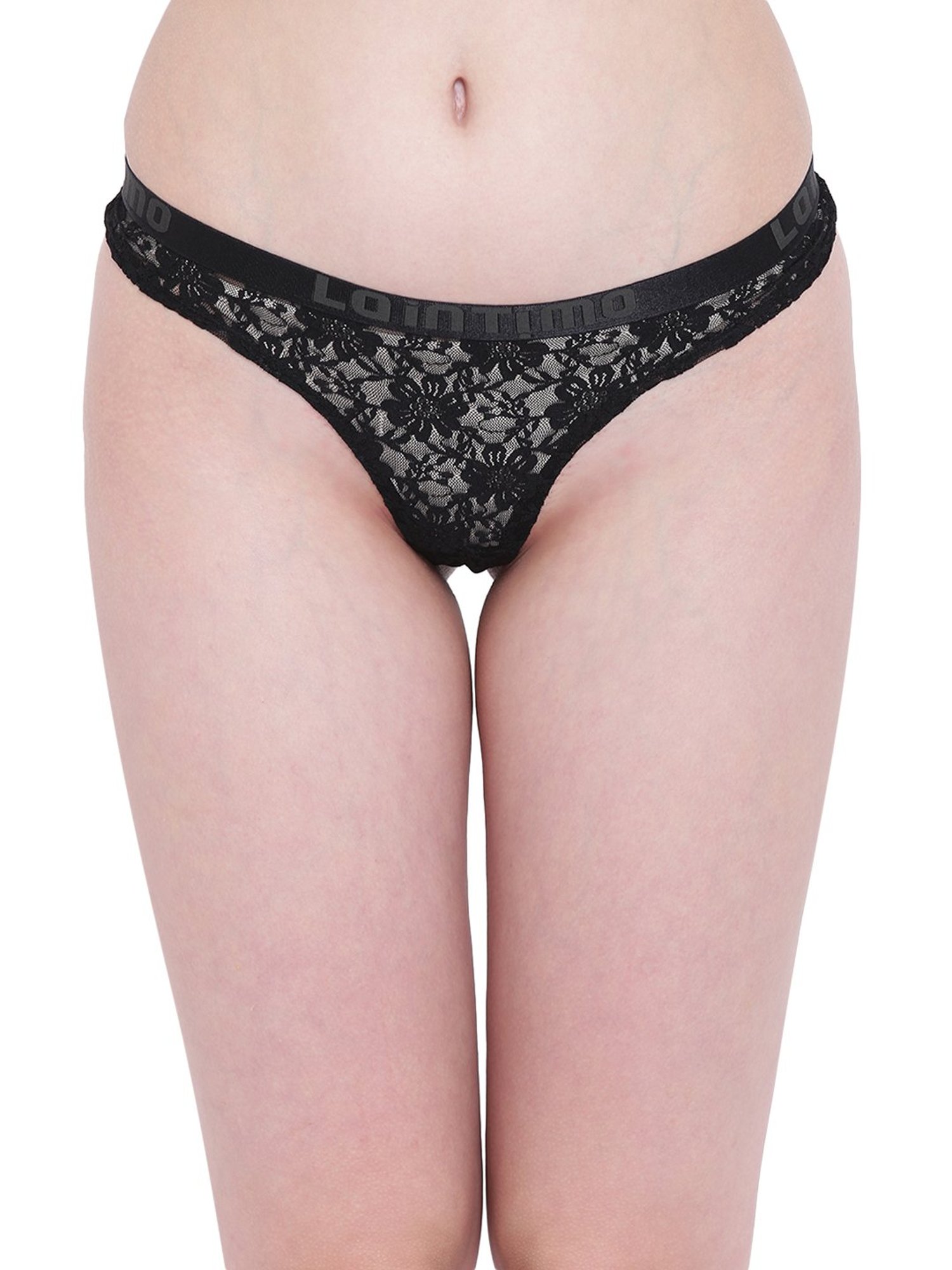 La Intimo Black Lace Bikini Panty