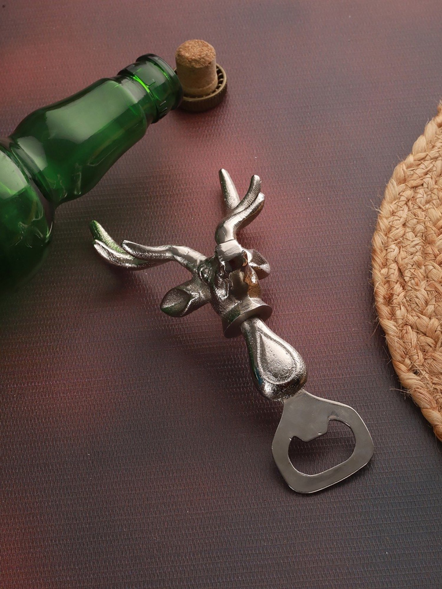 Trovea's Deer Design Silver Bottle Opener