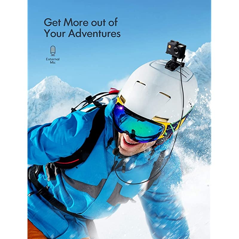 A79 Action Camera 4K 20MP WiFi External Microphone 2.4G Remote Control Underwater Waterproof 40M Sports Vlog Webcam Camcorder with 2 Rechargeable Batteries and Accessories Kits