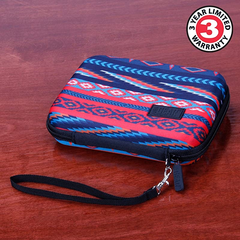 Travel Electronics Organizer - 6.5 Inch Zipper Case with Hard Shell Case Exterior and Accessory Pocket - Charger Organizer, Accessory Organizer, Cable Travel Organizer, and More - Southwest