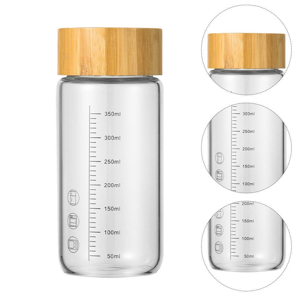 1pc Water Bottle Glass Coffee Bottle Milk Bottle Glass Cup for Office Hotel Cafe Home