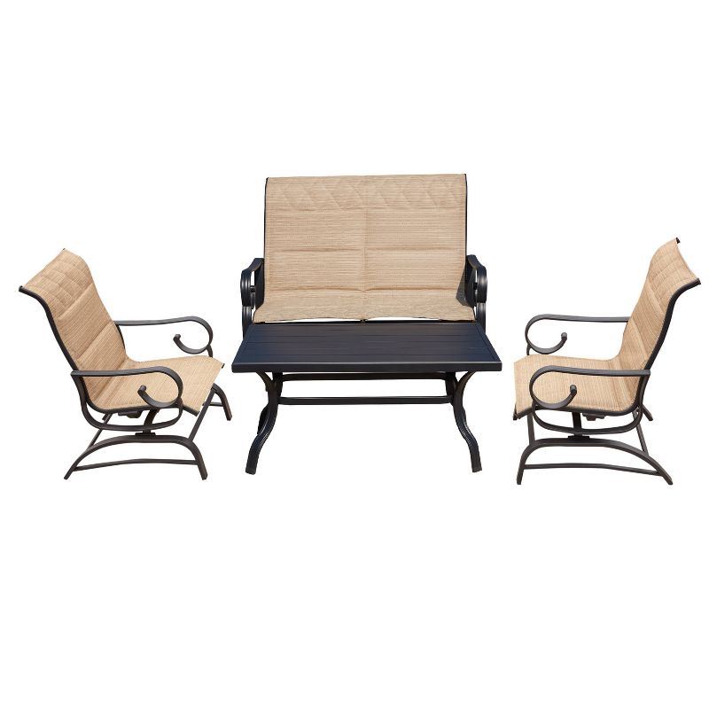 4pc Loveseat Glider Patio Seating Set - Patio Festival