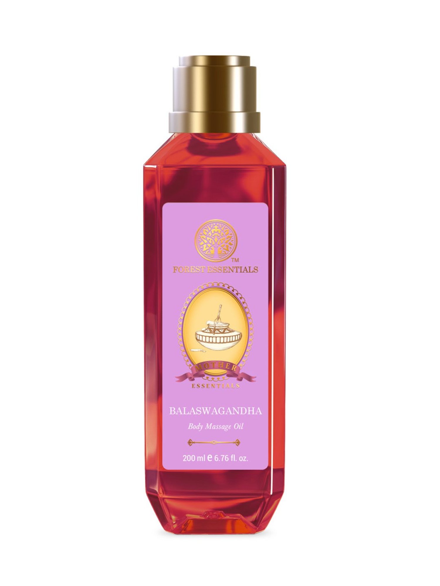 Forest Essentials Balaswagandha Ayurvedic Oil for Mother's Body Massage for Pregnancy - 200 ml