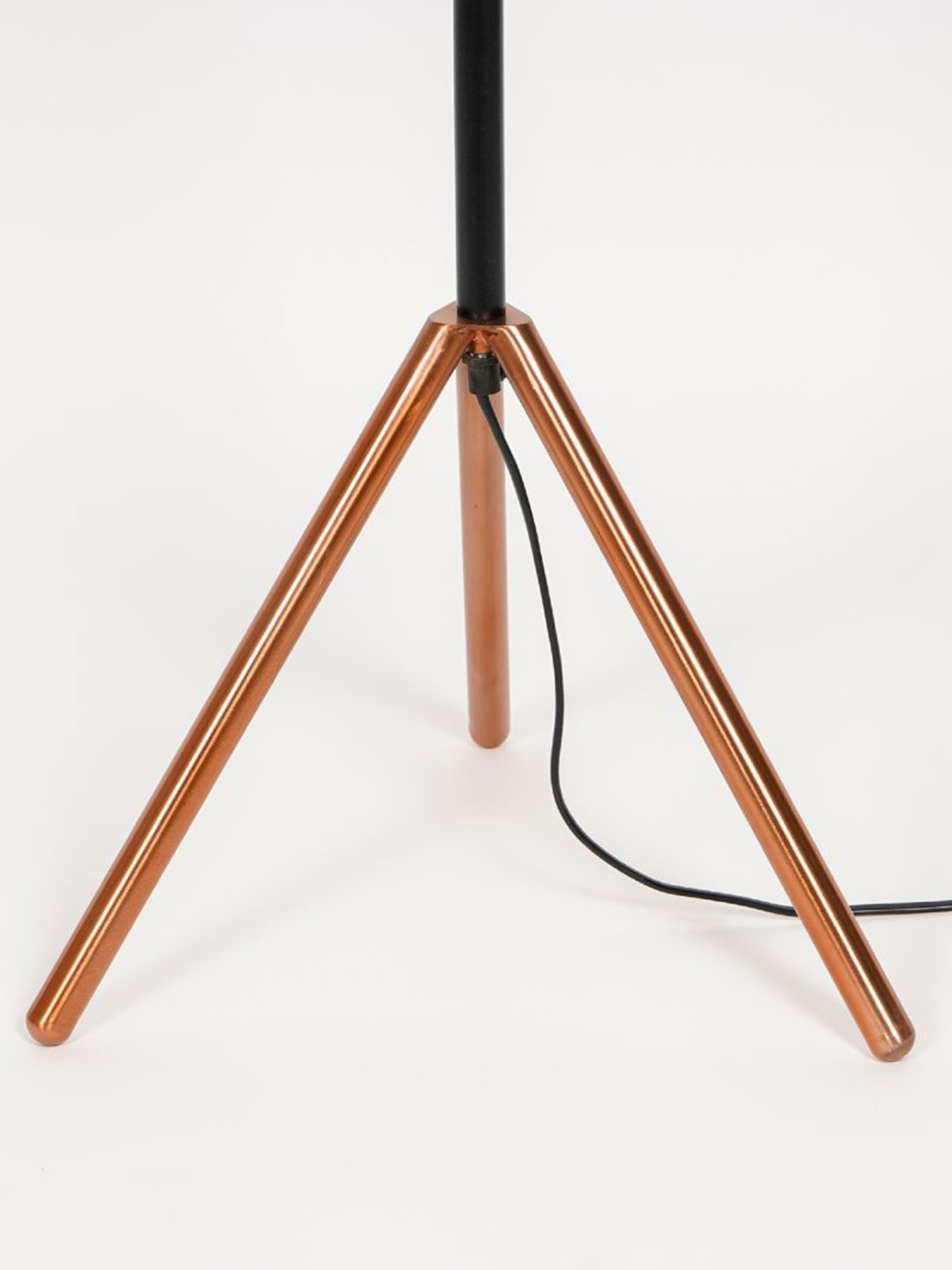 Kapoor Lamp Shades Black & White Metal Mizuko Cotton Shade Floor Lamp