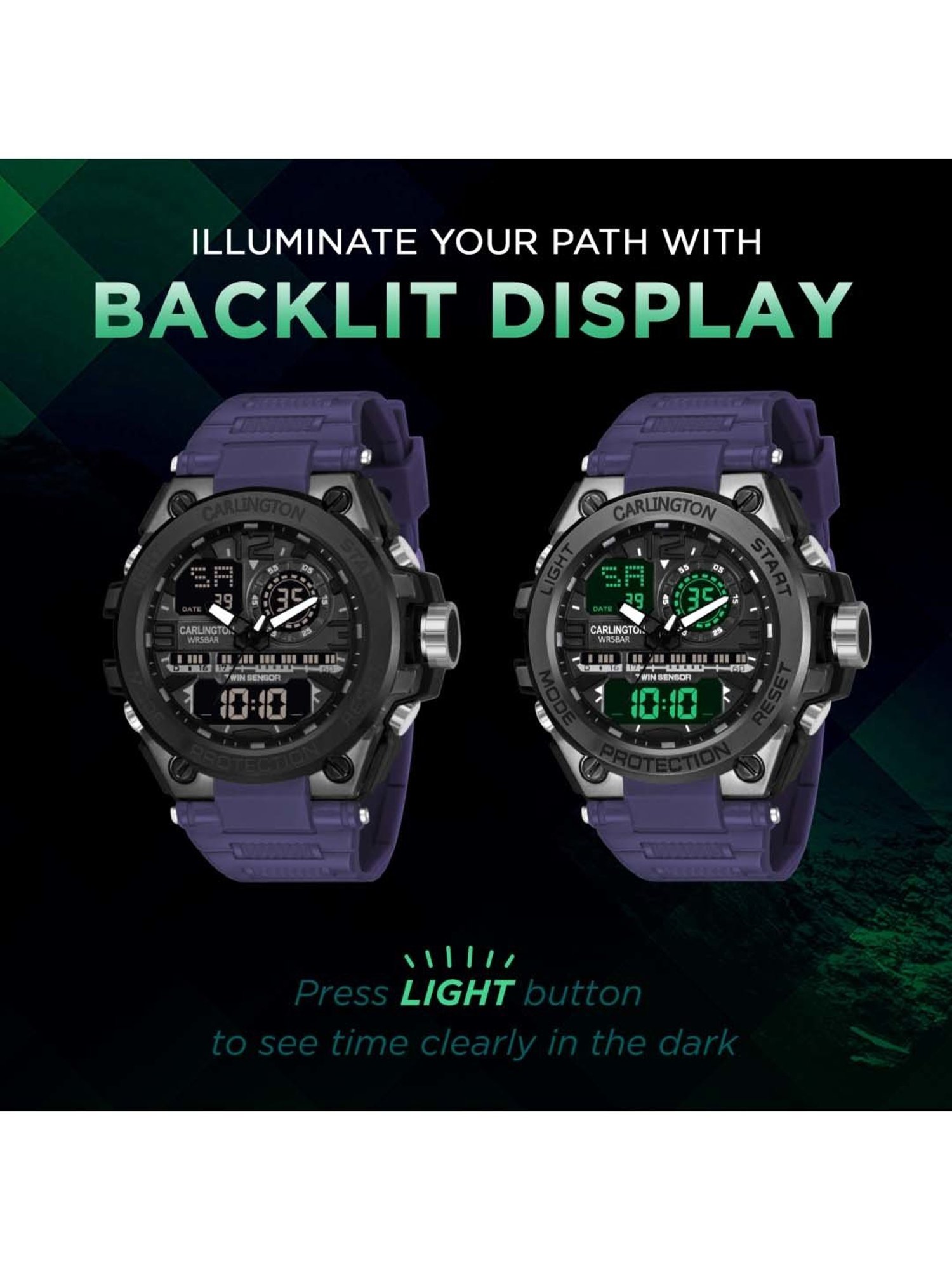 CARLINGTON Endurance 3377 Analog-Digital Watch for Men