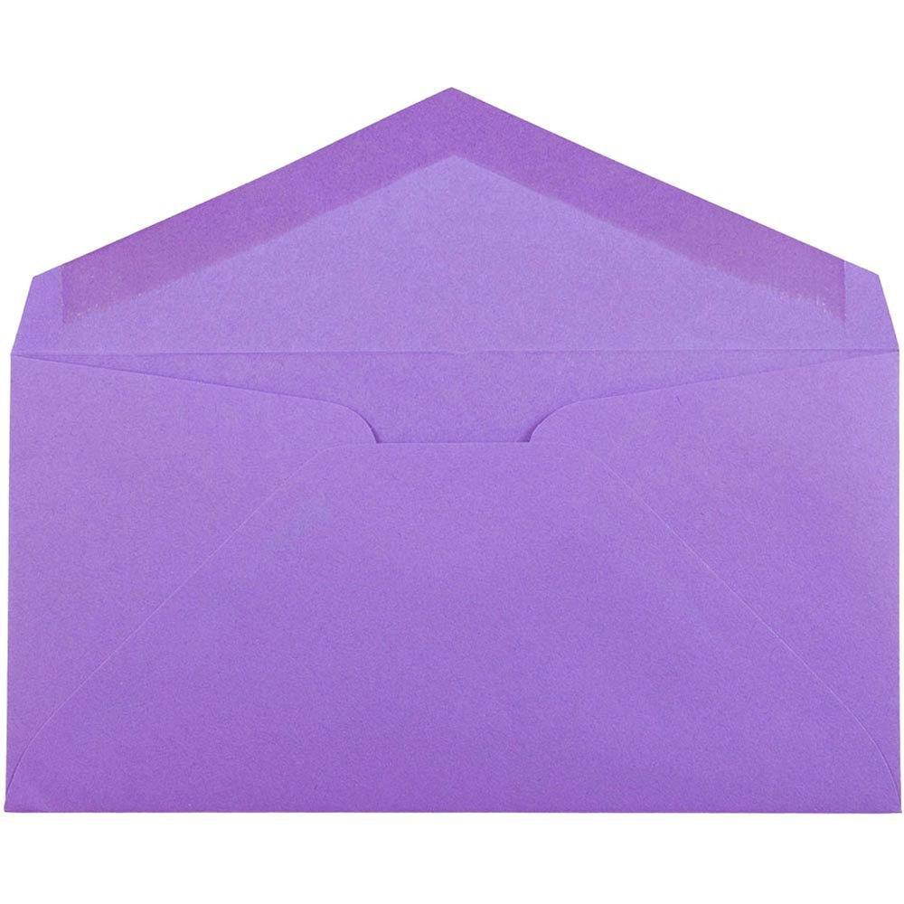JAM PAPER Monarch Colored Envelopes - 3 7/8 x 7 1/2 - Violet Purple Recycled - 25/Pack
