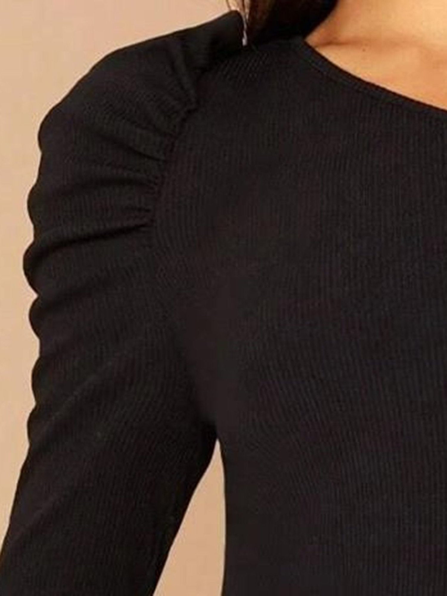 Kotty Black Slim Fit Top