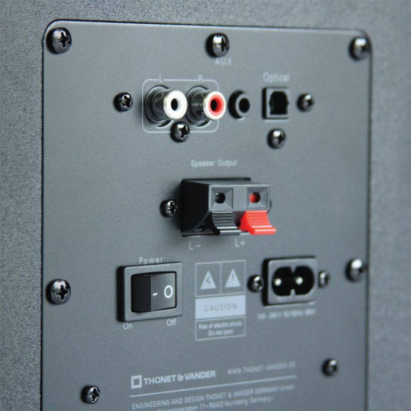 Thonet and Vander VERTRAG BT Bluetooth Bookshelf Speakers 2.0 - Optical Input - 46 Watts RMS