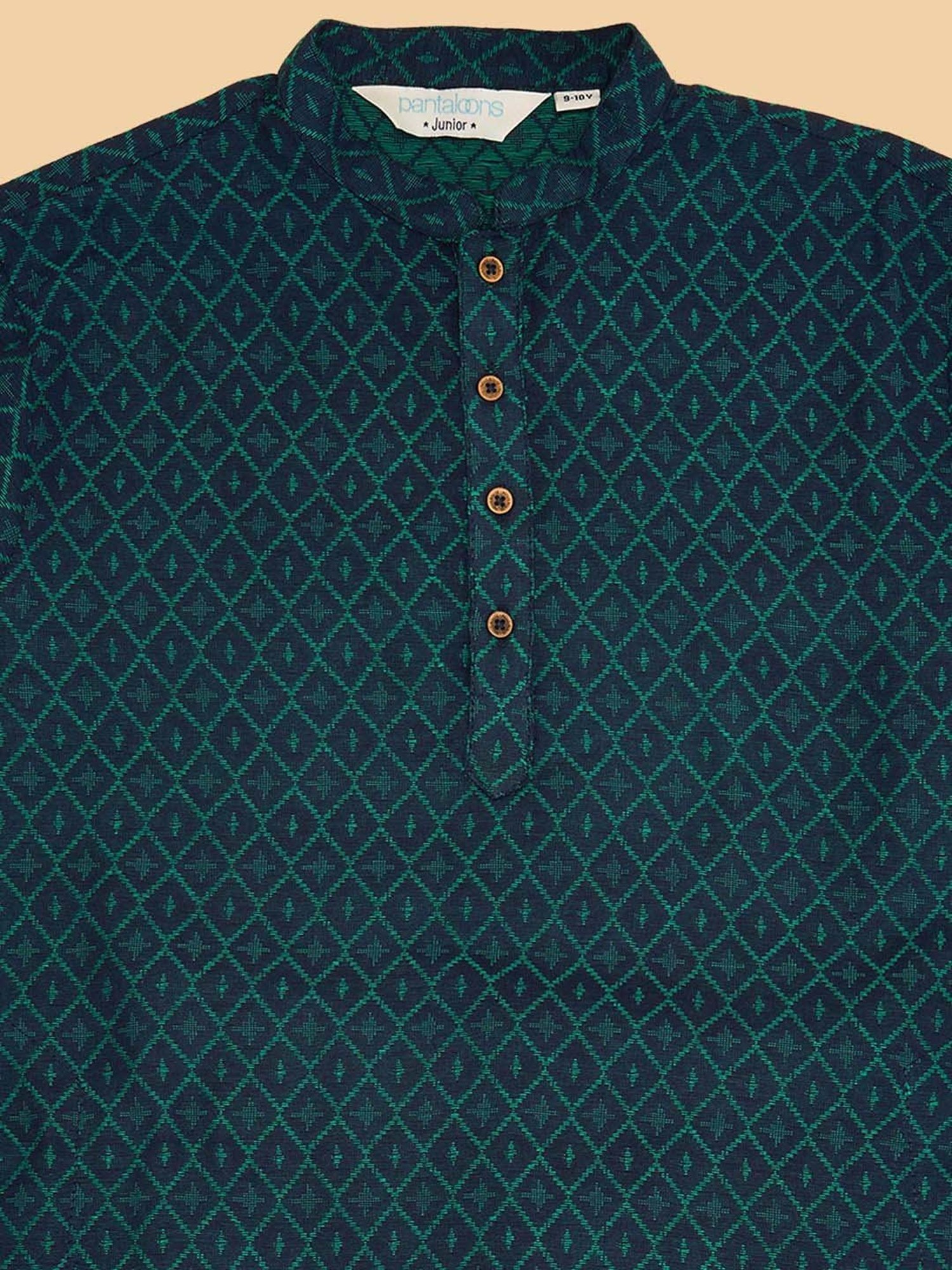 Indus Route by Pantaloons Boys Hydro Cotton Printed Full Sleeves Kurta Sets