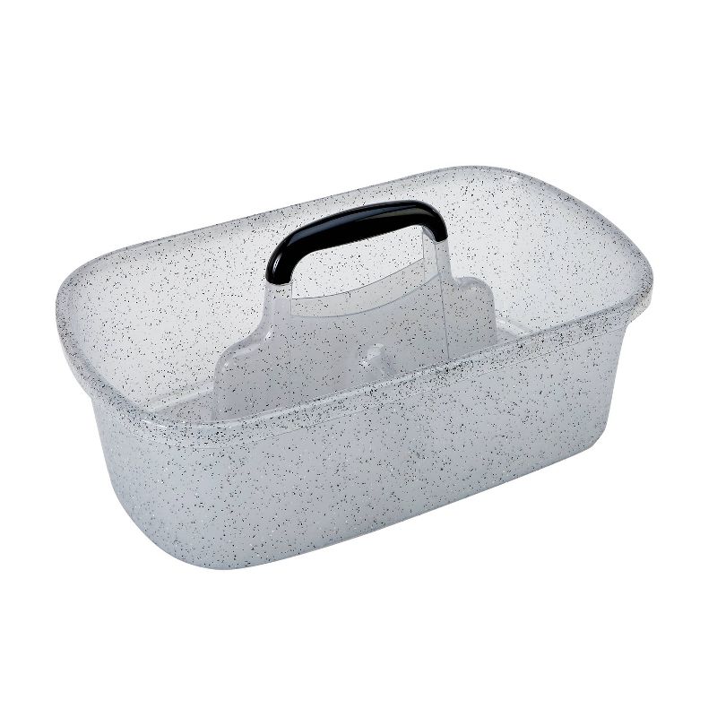 Granite Look Plastic Bath Tote Gray - Bath Bliss