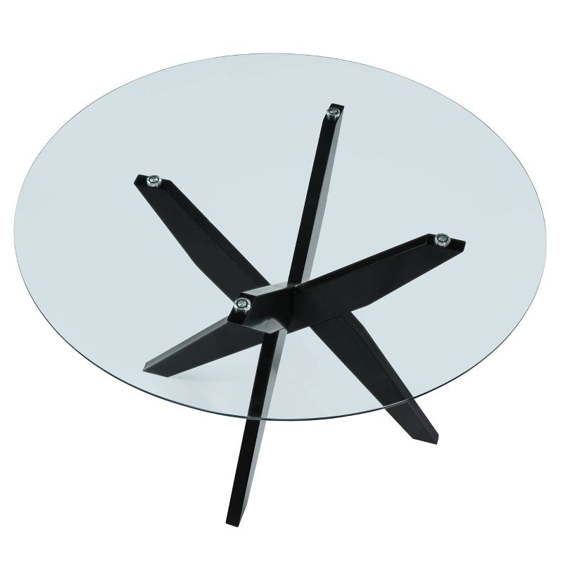 Amalie Round Dining Table Black - Steve Silver Co.