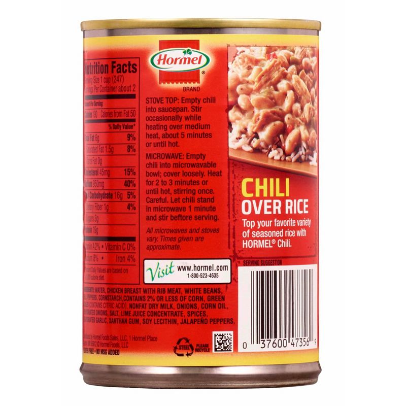 Hormel Chili 100% Natural White Chicken Chili with Beans - 15oz