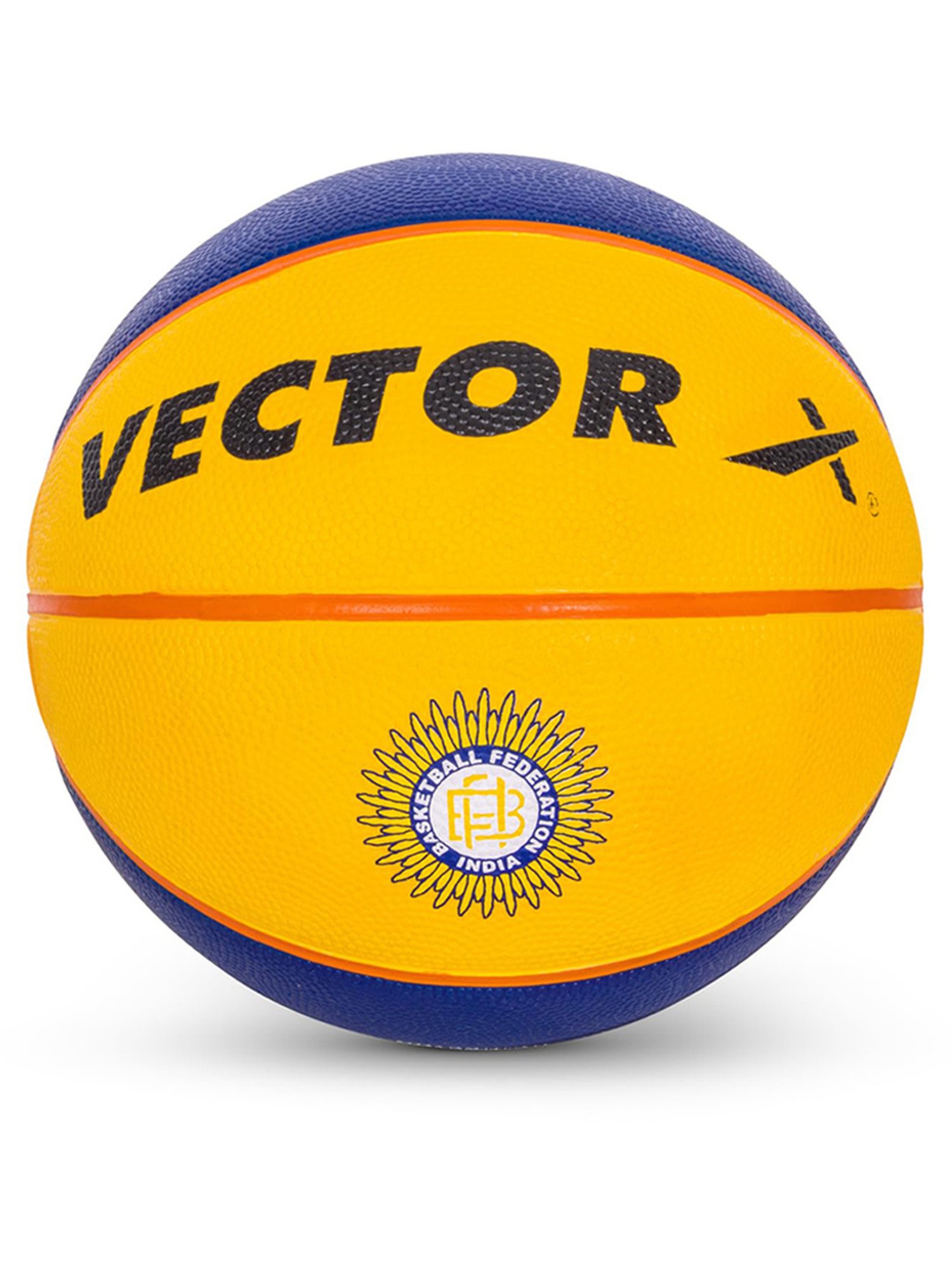 Vector X HG 3X3 Official Match Ball Specialized Reinforced Rubber Basketball (Blue & Yellow) Size -6