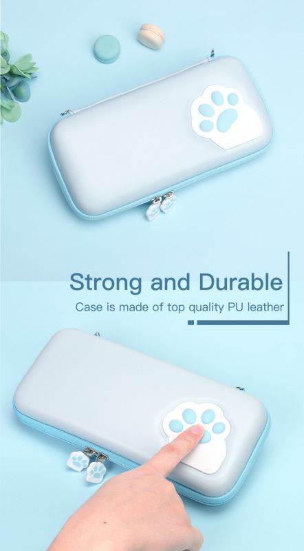 Cute Paw Cute Pouch for Nintendo Switch Bag Travel Carrying Case for Nintendo Switch Lite Games Hard Portable Storage Bag