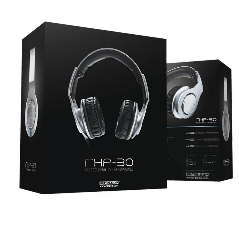 Reloop RHP-30 Pro Closed Lightweight DJ Headphones SILVER w/ Detachable Cables