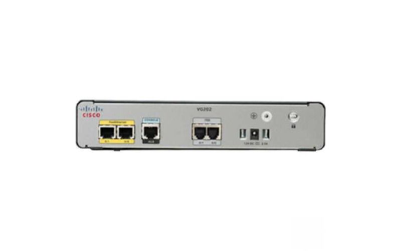 Cisco VG202XM Analog Phone Gateway - 2 x RJ-45 - 2 x FXS - USB - Management Port - Fast Ethernet - Desktop, Wall Mountable