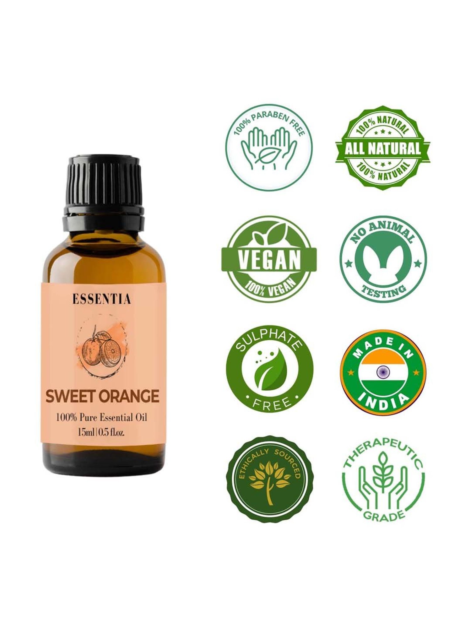Essentia Extracts Sweet Orange Essential Oil - 15 ml