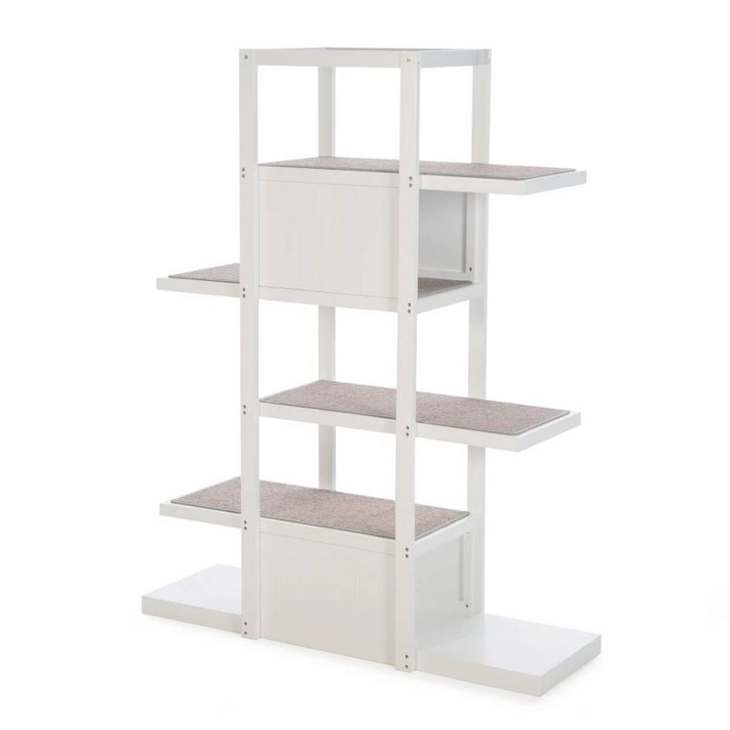 Merry Products Bookshelf Cat Tower - White