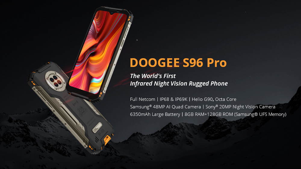 DOOGEE S96 Pro Triple Proofing Phone, 8GB+128GB, IP68 / IP69K Waterproof Dustproof Shockproof, 6350mAh Battery,  6.22 inch