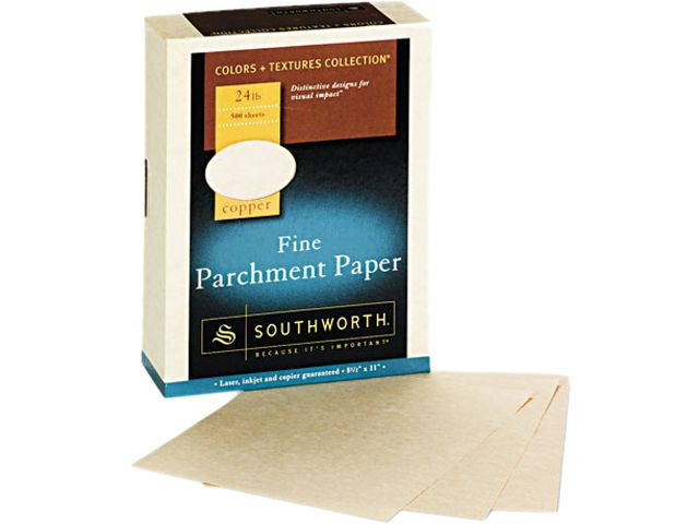 Southworth 894C Fine Parchment Paper, 24 lbs., 8-1/2 x 11, Copper, 500/Box