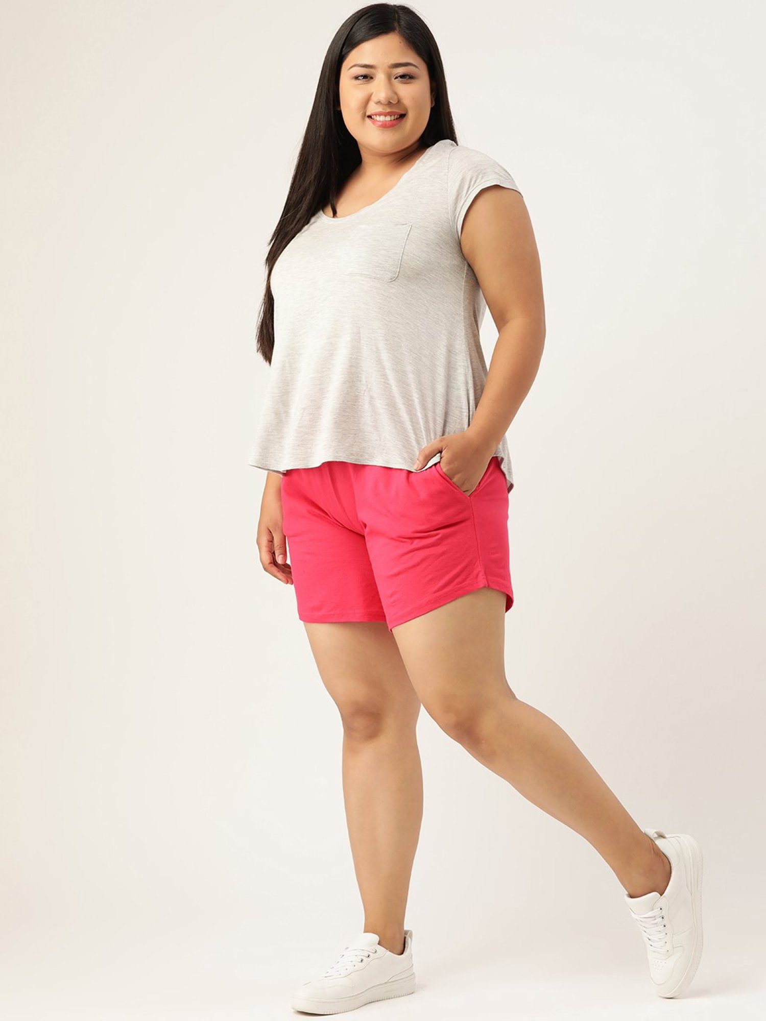 theRebelinme Pink Cotton Shorts
