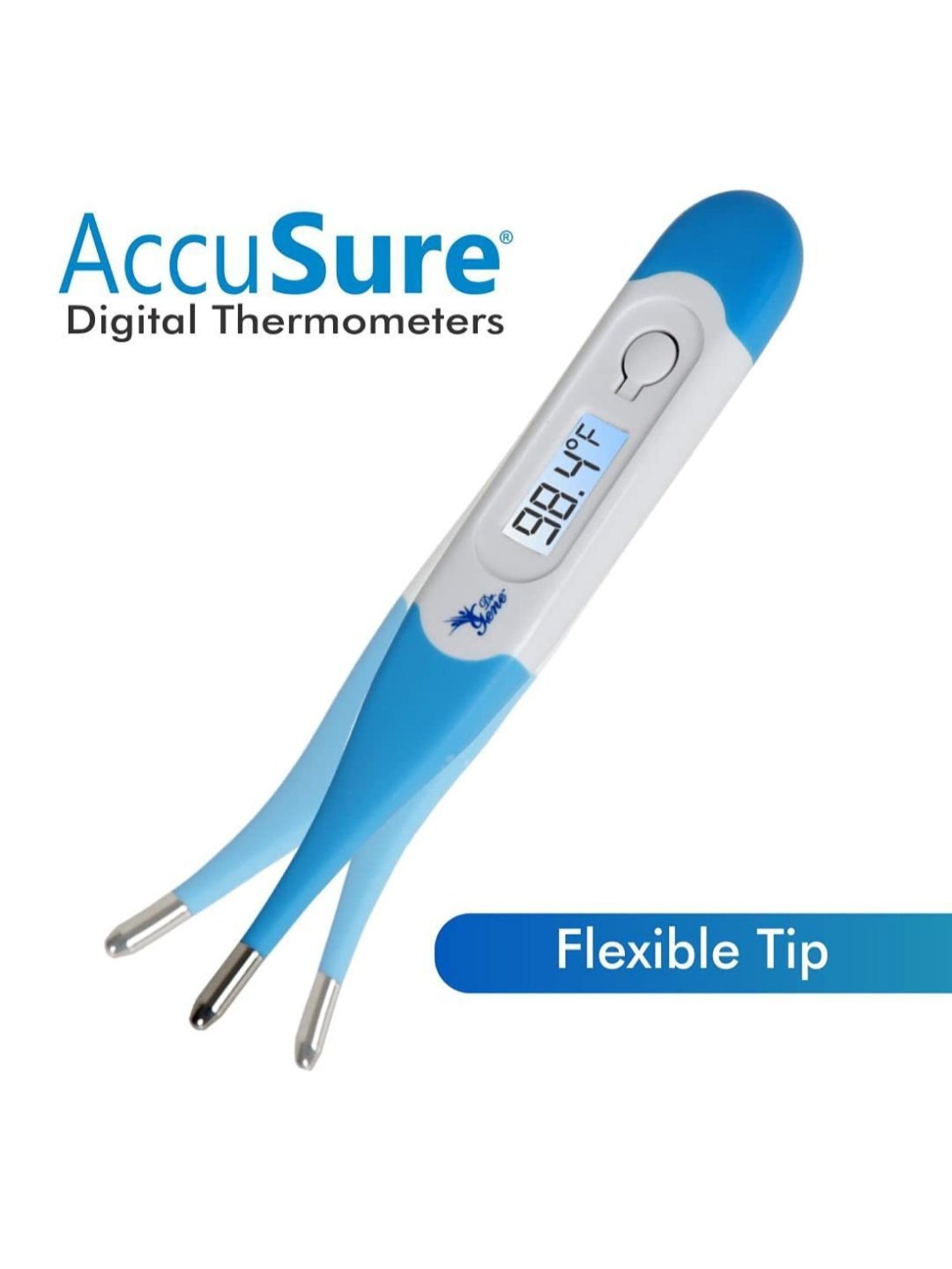 AccuSure MT402S Mercury-Free Highly Accurate Digital Thermometer with Storage Case