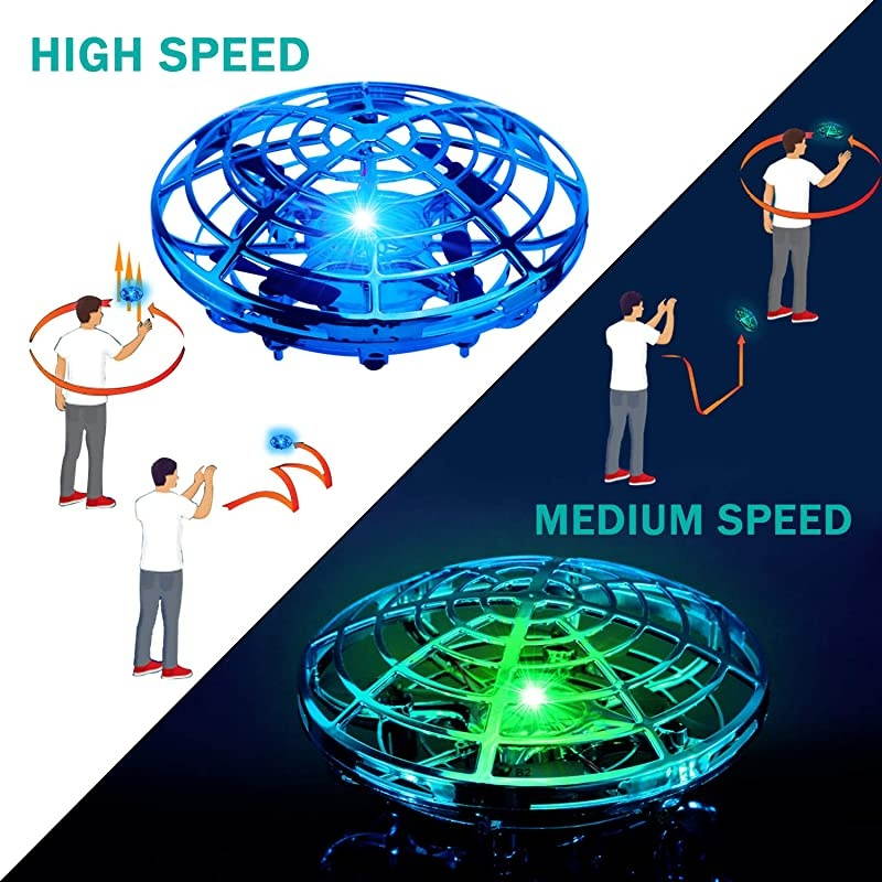 UFO Flying Ball Toys  Motion HandControlled Suspension Helicopter Toy Infrared Induction Interactive Drone Indoor Flyer Toys With 360&deg;Rotating and Flashing LED Lights for Kids Boys Girls